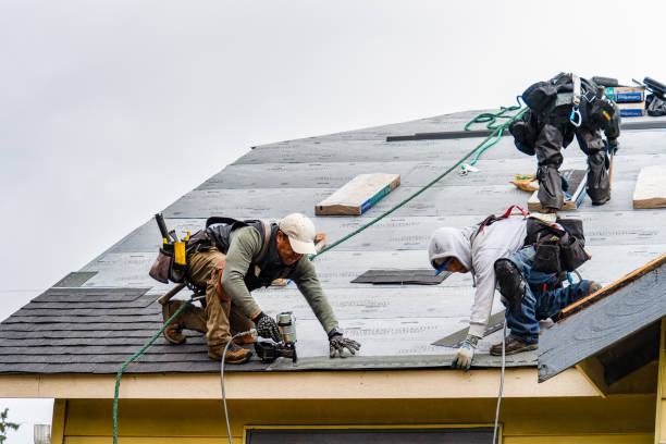 Professional Roofing technician working in Macy, IN
